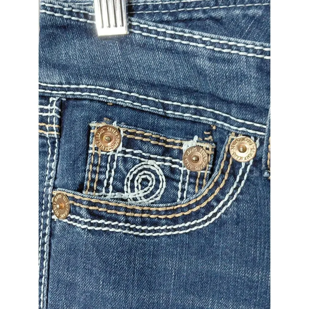 Seven7 Blue Skinny Stretch Jeans Women Size 26